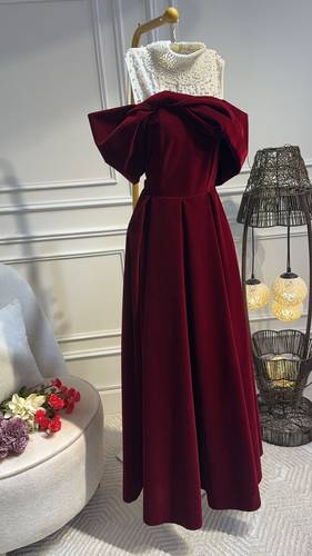 فستان الملكه بخامة الجوخ الراقي - 3XL