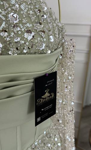 فستان سهره للون تفاحي