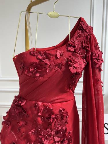 فستان سهره فاخر - احمر - 3XL