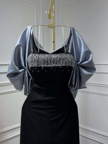 فستان سهره بتطريز صدر  - 3XL