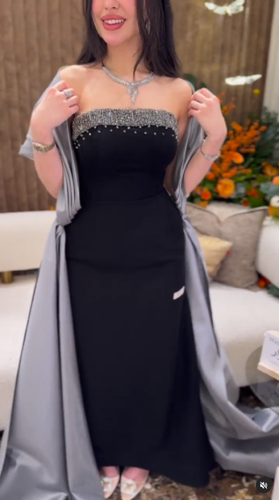 فستان سهره بتطريز صدر  - 3XL