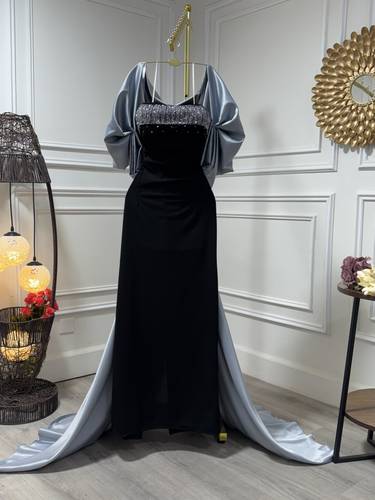فستان سهره بتطريز صدر  - 3XL