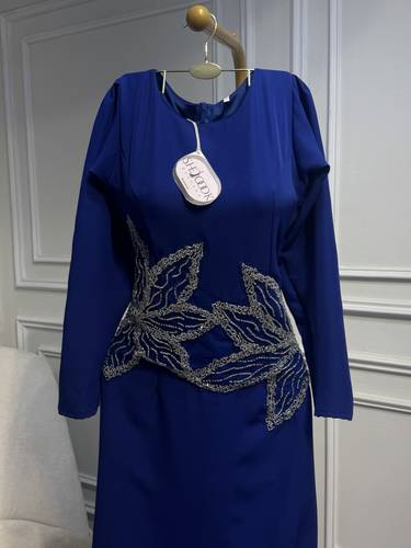 فستان بخامه الباربي بتطريز يدوي كرستال - 3XL