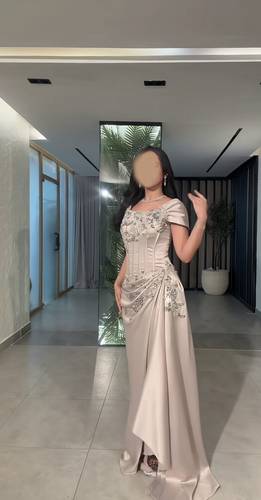 فستان سهره لون بيج  - XS