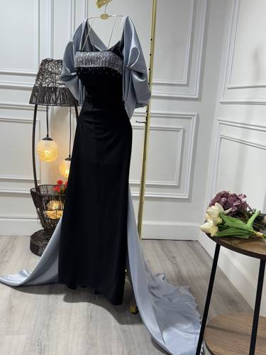 فستان سهره بتطريز صدر  - 3XL