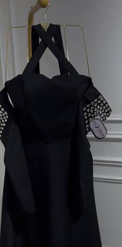 فستان تطريز كم  - 3XL