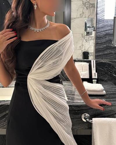 فستان غنج بنمط كسرات - 3XL