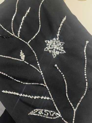 فستان قطعتين تطريز كرستال - 3XL