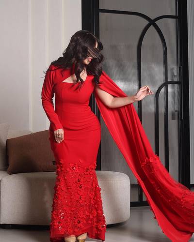 فستان سهره ورد - 3XL