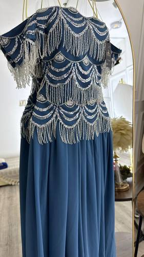 فستان سهره تطريز هدب  - XS