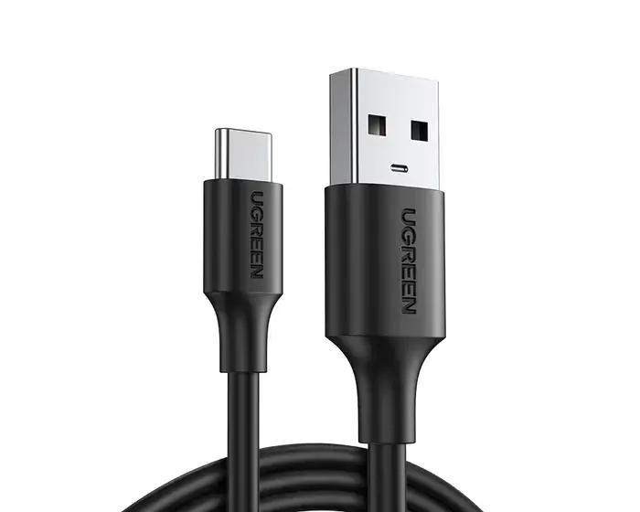 كيبل يوجرين USB-A to Type C بطول 1 متر نايلون - أسود	