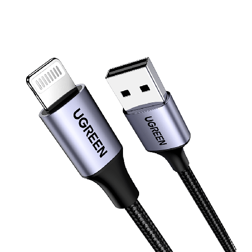 كيبل USB-A to Lightning قماش بطول 2م من يوجرين