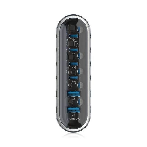 منصة شحن مكتبي 4 منافذ PD ومنفذين USB-A بقوة 120W من موماكس - أبيض