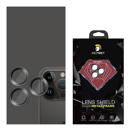 عدسات حماية الكاميرا الخلفية للايفون من هيلمت الاصدار الذهبي المطور -14pro/14pro max - أسود	