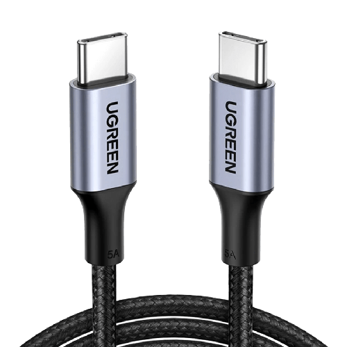كيبل USB-C to USB-C بطول 2 متر 100 واط قماش من يوجرين - أسود