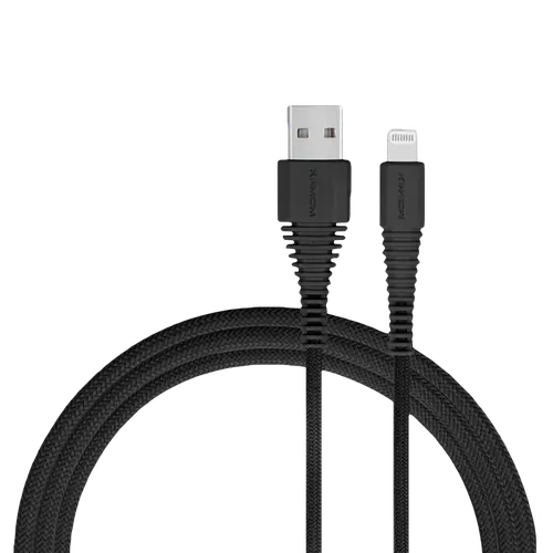 كيبل شحن للايفون USB to Lightning بطول 1.2 متر من موماكس - أسود