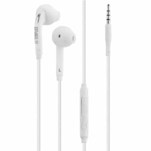 سماعة اذن سلكيه سامسونج بمدخل 3.5mm AUX من TEN PLUS - ابيض	