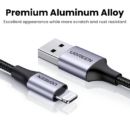 كيبل USB-A to Lightning قماش بطول 2م من يوجرين