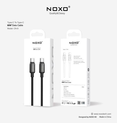 كيبل USB-C to USB-C من القماش بطول 1M_ بقوة 60W من NOXO - أسود