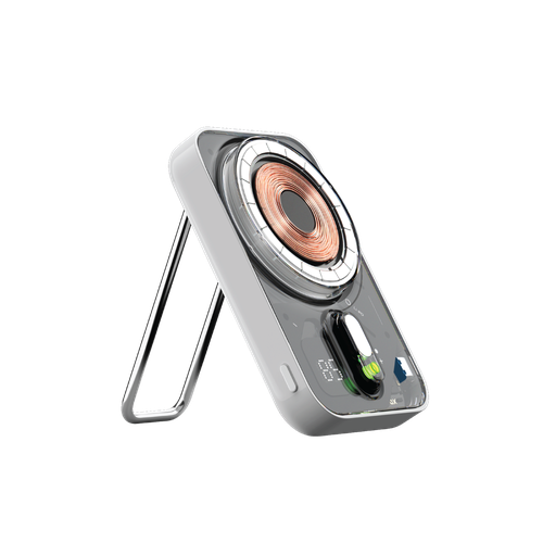 بطارية شحن متنقلة 1Power Flow بسعة 10000mAh بقوة 15W تدعم ماج سيف من موماكس - أبيض