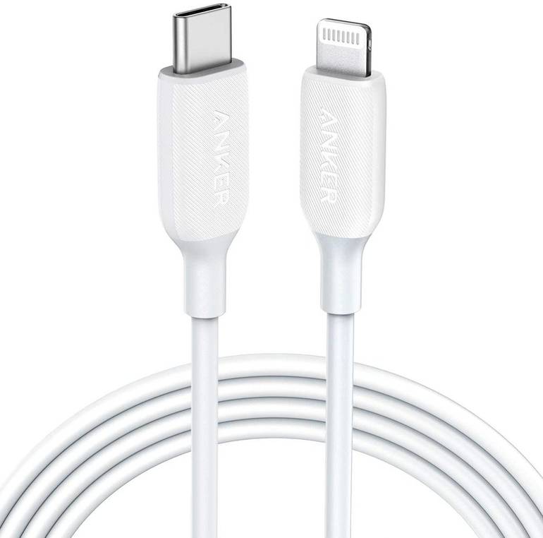كيبل شحن للايفون USB-C الى Lightning يدعم الشحن السريع PD بطول 1.8 متر من انكر 