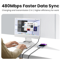 كيبل USB-A to Lightning قماش بطول 2م من يوجرين