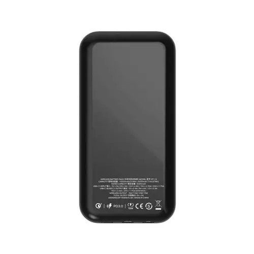 بطارية شحن متنقله بسعة 10000MAH تدعم PD بقوة 35w وشحن لاسلكي 15W موماكس - اسود