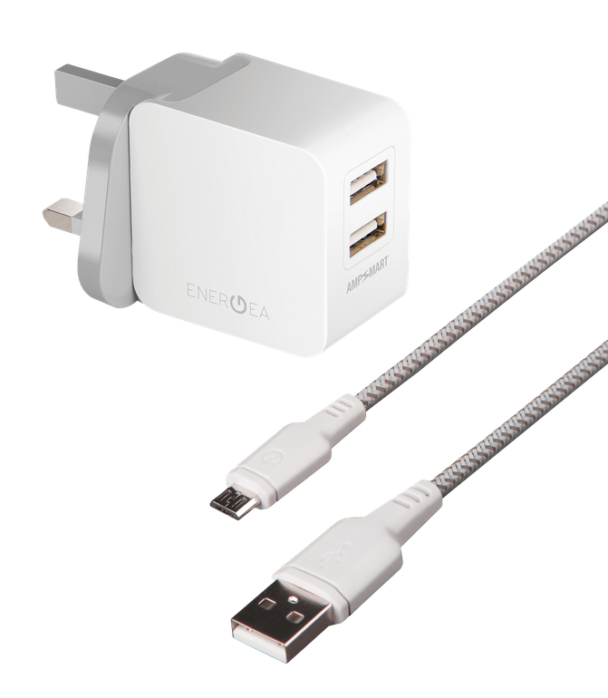 شاحن سريع مع كيبل شحن AmpCharge 3.4 and Micro USB cable 