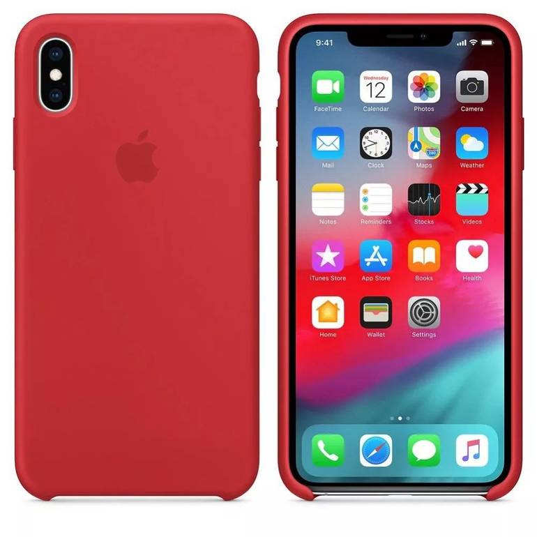  كفر أبل، أيفون اكس اس، سليكون أحمر Apple