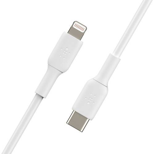 كيبل أيفون، تايب سي لايتننج، متر  (أبيض) BELKIN USB-C Lightning cable 