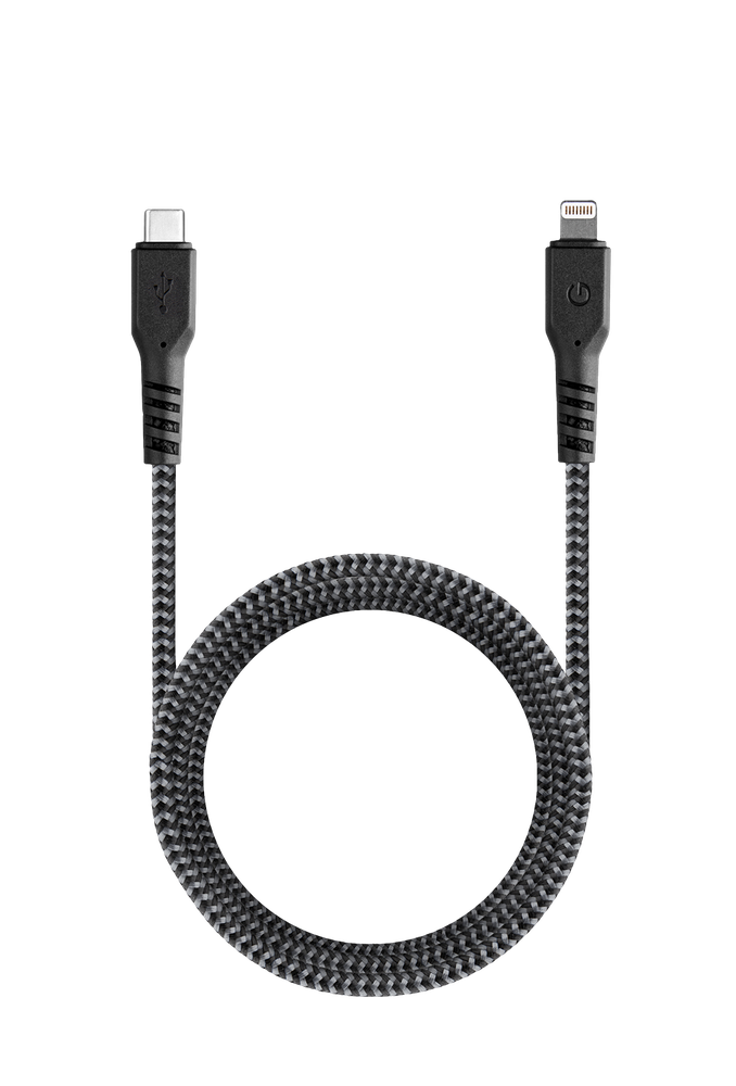 كيبل شحن آيفون أسود Lightning to USB-C 3m 
