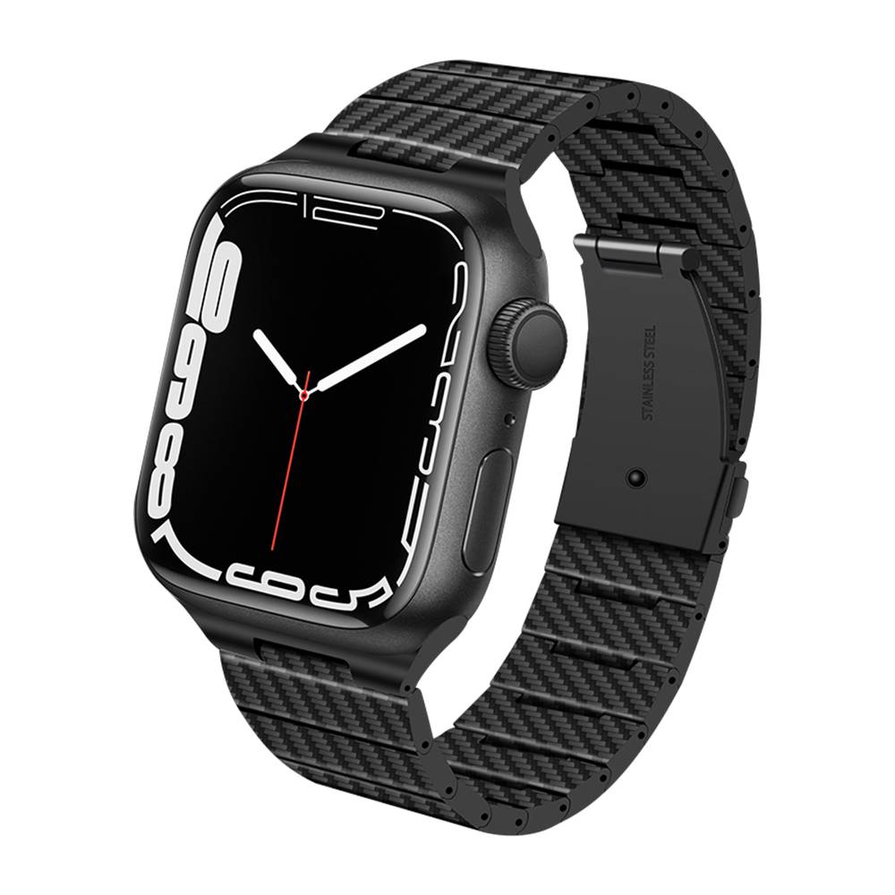 سوار ساعة آبل (أسود) Coteetci Carbon Fiber 42-49mm