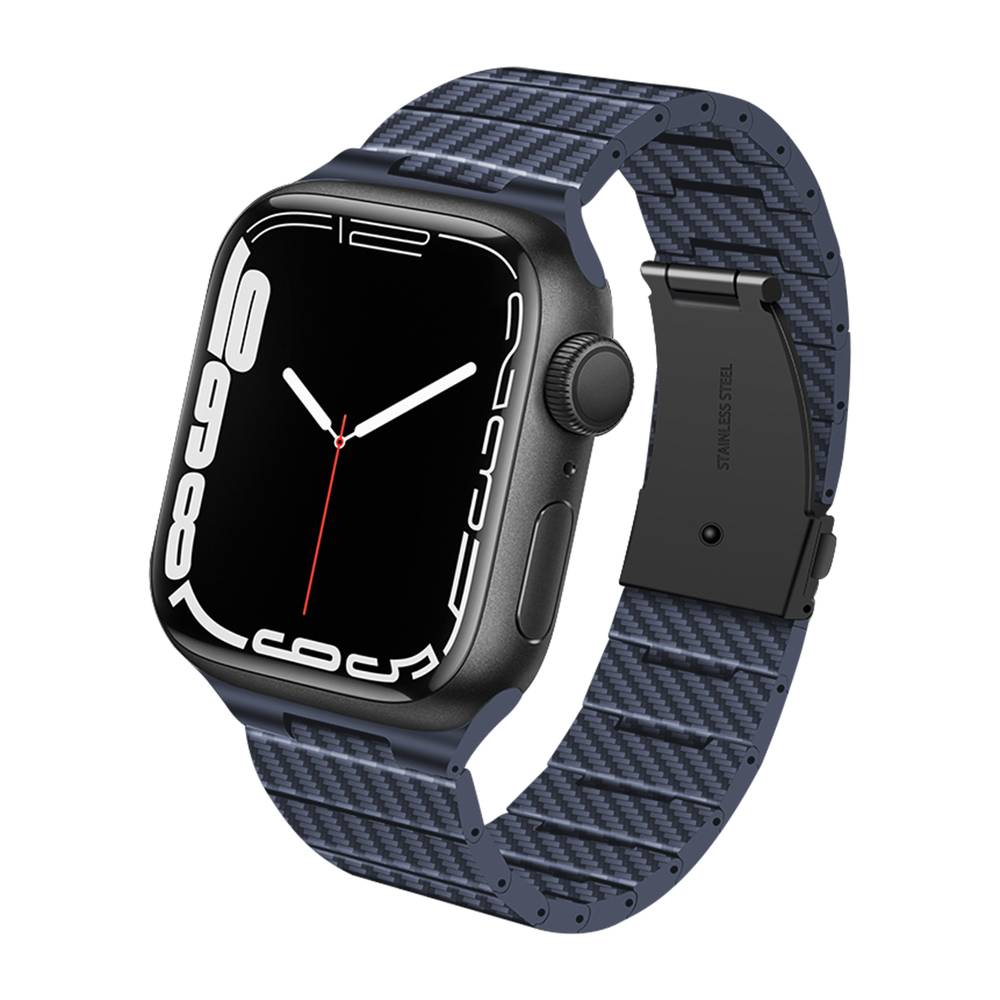 سوار ساعة آبل (أزرق) Coteetci Carbon Fiber 42-49mm