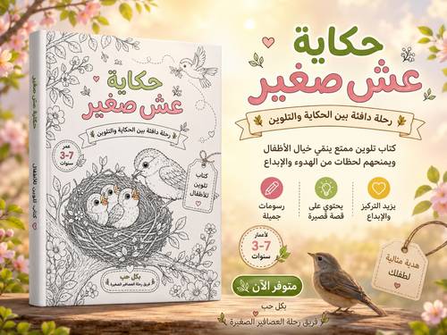 كتاب تلوين حكايه عش صغير 