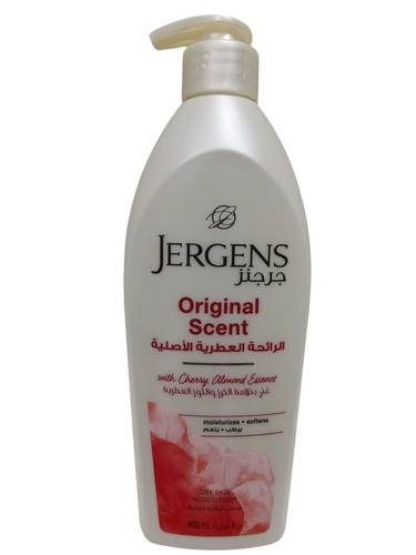 لوس بخلاصة الخرز واللوز العطرية لتريب البشرة من جرجينز - 400مل Jergens Aromatic Skin Relief Lotion with Aromatic Beads & Almond Extract - 400ml
