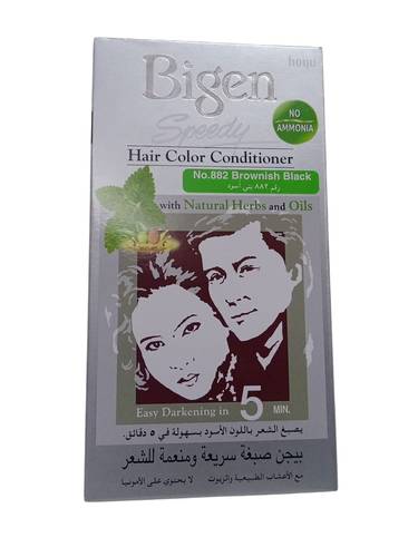صبغة شعر سريعة لون بني اسود من بايجن رقم Bigen Fast Hair Dye, Black Brown, No. 882