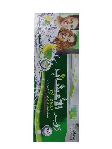 معجون اسنان بالليمون والنعناع من دابر الاعشاب - 150مل + فرشاه Dabur Herbal Lemon & Mint Toothpaste - 150ml + Brush