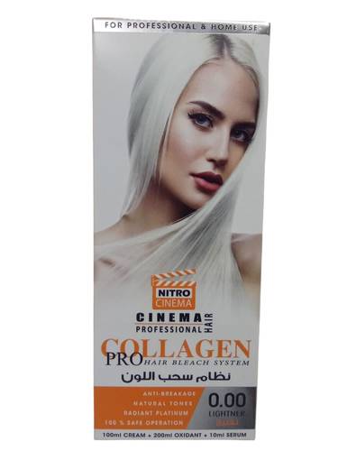 صبغة نظام سحب اللون برو كولاجين لتفتيح وتبييض الشعر  من سينما  Cinema Pro Collagen Color Lift System Hair Lightening and Bleaching Dye