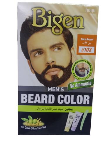 صبغة شعر لحية بني غامق من بايجن رقم Bigen Dark Brown Beard Dye No. 103
