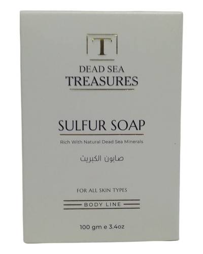 صابون الكبريت من كنوز البحر الميت - 100جم  Dead Sea Treasures Sulfur Soap - 100g