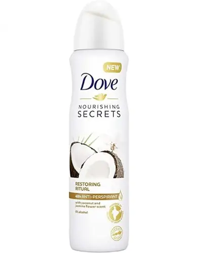 بخاخ مزيل العرق برائحة جوز الهند والياسمين من دوف - 150مل  Dove Coconut & Jasmine Deodorant Spray - 150ml