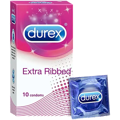 واقي ذكري مضلع من دوريكس - 10 حبة Durex Ribbed Condoms - 10 Condoms