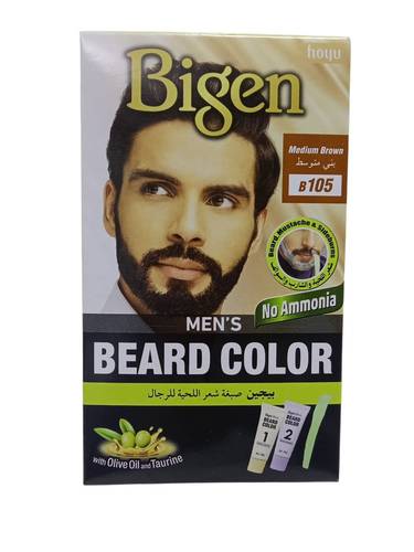 صبغة شعر لحية بني متوسط من بايجن رقم Bigen Beard Dye Medium Brown No. 105