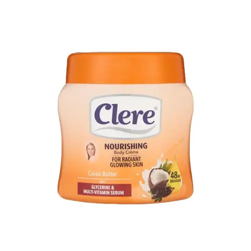 كريم مغذي ومرطب للجسم بزبدة الكاكاو من كلير - 500مل  Clear Nourishing and Moisturizing Body Cream with Cocoa Butter - 500ml