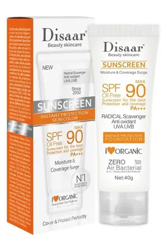 كريم واقي من الشمس للبشرة بعامل وقاية من الشمس 90 من ديسار - 40جم Disaar Sunscreen Cream SPF 90 - 40g