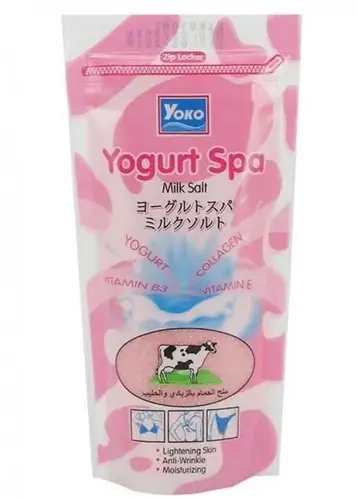يوكو سبا ملح بالزبادي والحليب - 300جم  Yoko Spa Salt with Yogurt and Milk - 300g