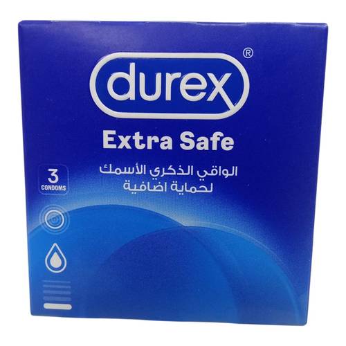 مجموعة واقيات ذكرية إكسترا سيف من ديوركس 3 قطع Durex Extra Safe Condoms 3 Pack