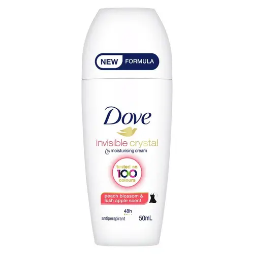 مزيل عرق رول بالخوخ والتفاح من دوف - 50مل  Dove Invisible Crystal Roll-On Deodorant - 50ml