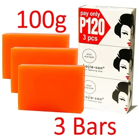 صابون التبييض من كوجي سان - 3 × 100جم Kojie San Whitening Soap - 3 x 100g