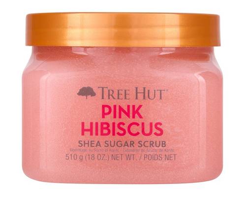 مقشر السكر بالشيا والكركديه الوردي من تري هت - 510جم  Tree Hut Shea & Pink Hibiscus Sugar Scrub - 510g